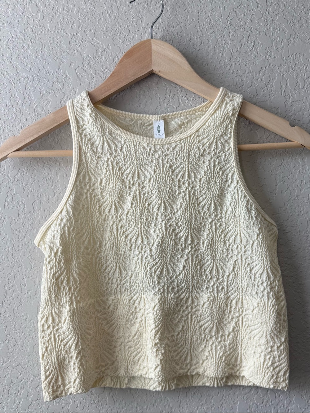 Textured Cream Women's Tank Top